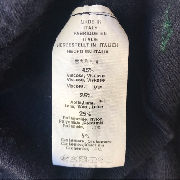 BRANDY MELVILLE | Women’s OS Navy Argyle Wool Cashmere Blend Grandpa Cardigan - Picture 5 of 7